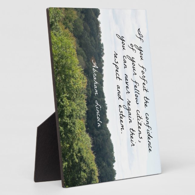 Timely Quote by Abraham Lincoln Plaque (Side)