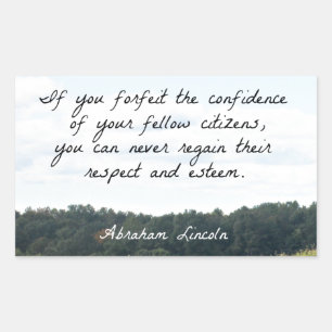 Timely Quote by Abraham Lincoln Sticker