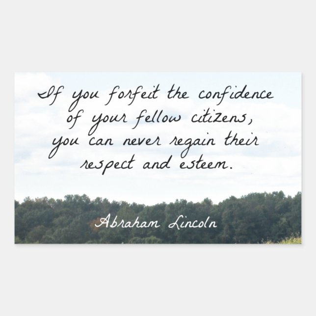 Timely Quote by Abraham Lincoln Sticker (Front)