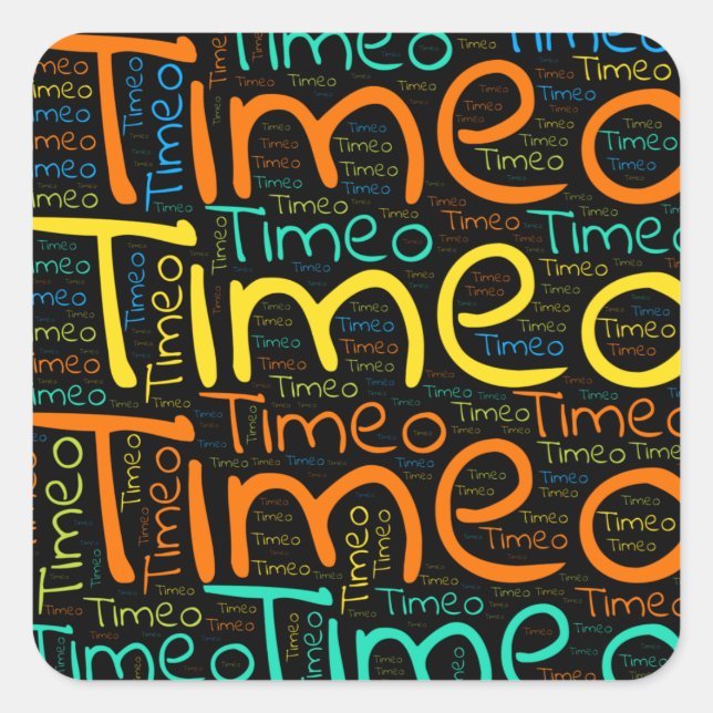 Timeo Square Sticker (Front)