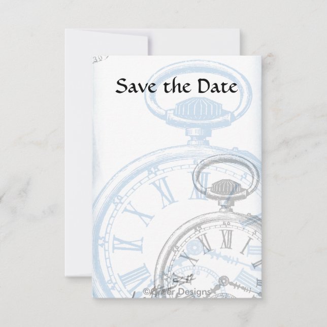 Timepiece Heure Pocketwatch Invitations Invitation (Devant)