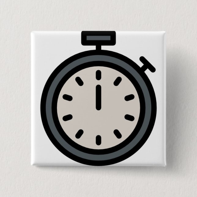 timer 2 inch square button (Front)