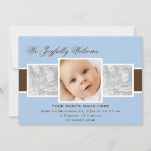 Times 3 Birth Announcement (Blue)