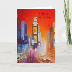 Times Carré America Bonne Carte d'Anniversaire