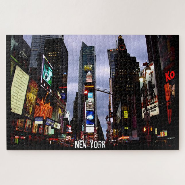 Times Carré Puzzle New York City Souvenirs (Horizontal)