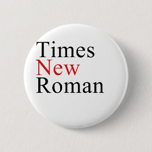 Times New Roman 2 Inch Round Button
