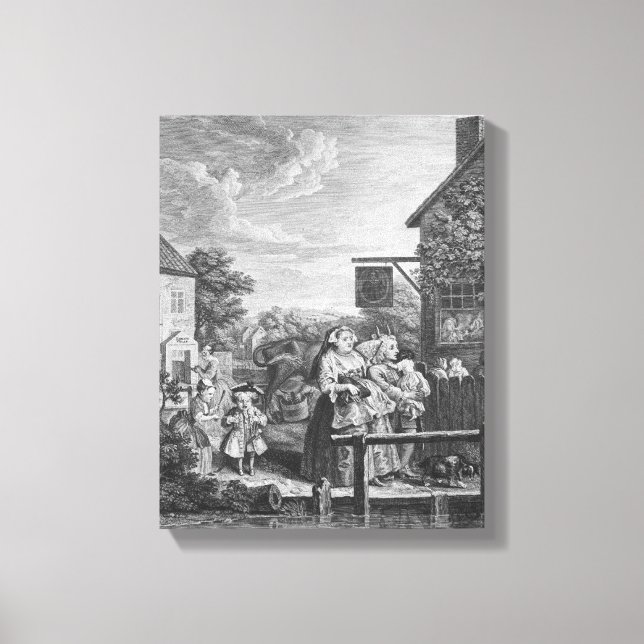 Times of the Day, Evening, 1738 Canvas Print (Front)