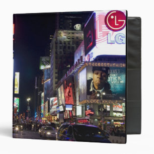 Times Square at night in Manhattan, New York Binder