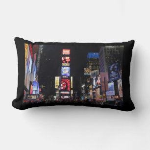 Times Square-Empire State Building NYC Lumbar Pillow