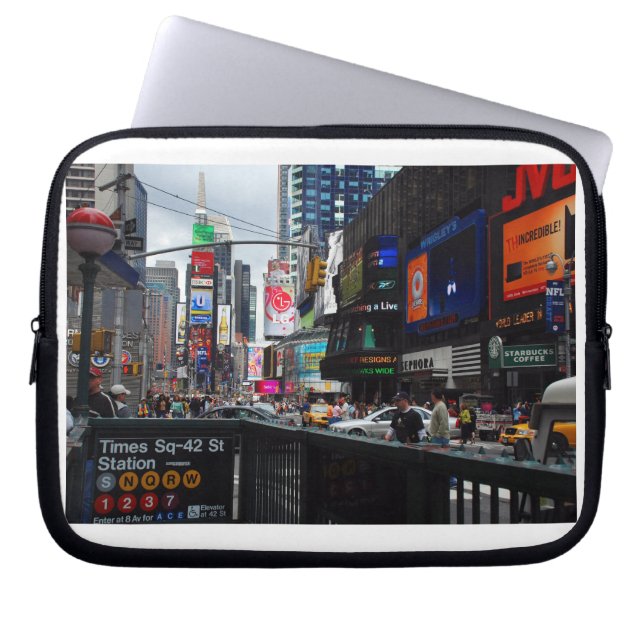 Times Square laptop sleeve (Front)