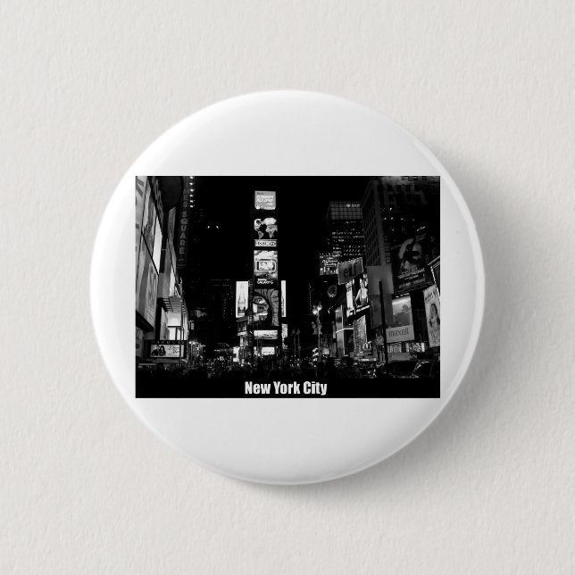 Times Square-New York 2 Inch Round Button (Front)
