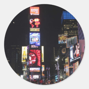 Times Square New York City Classic Round Sticker