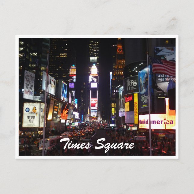 times square new york postcard (Front)
