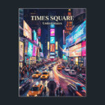 Times Square New York State Postcard<br><div class="desc">A vibrant and energetic intersection in Midtown Manhattan, Times Square is known for its dazzling digital billboards, bright lights, and theatrical atmosphere. It is a hub of entertainment, filled with tourists, performers, and a constant flow of activity. Often called 'The Crossroads of the World, ' it is the epicenter of...</div>