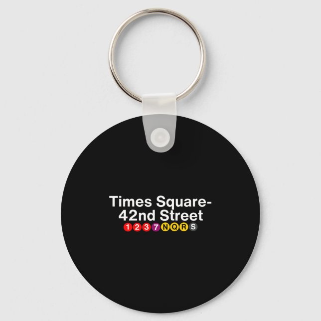 Times Square New York Subway Station Signs, Nyc Tr Keychain (Front)