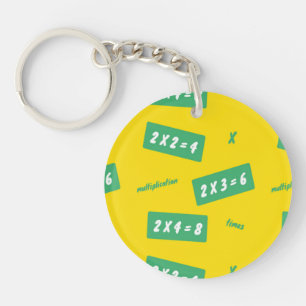 Times two yellow learning keychain