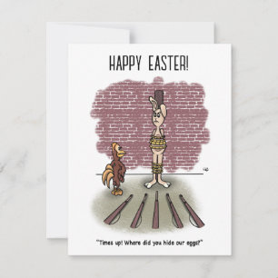 Time's Up Easter Flat Card