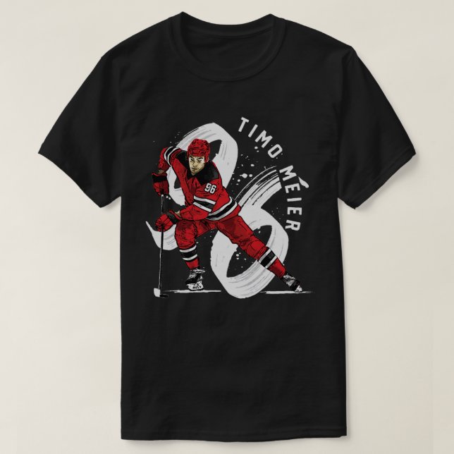 Timo Meier New Jersey Brush T-Shirt (Design Front)