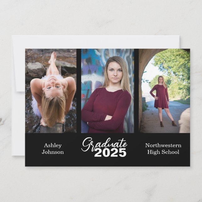 Timographie Graduation Party Photo Invitation (Devant)