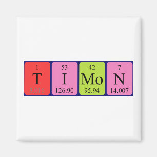 Timon periodic table name magnet