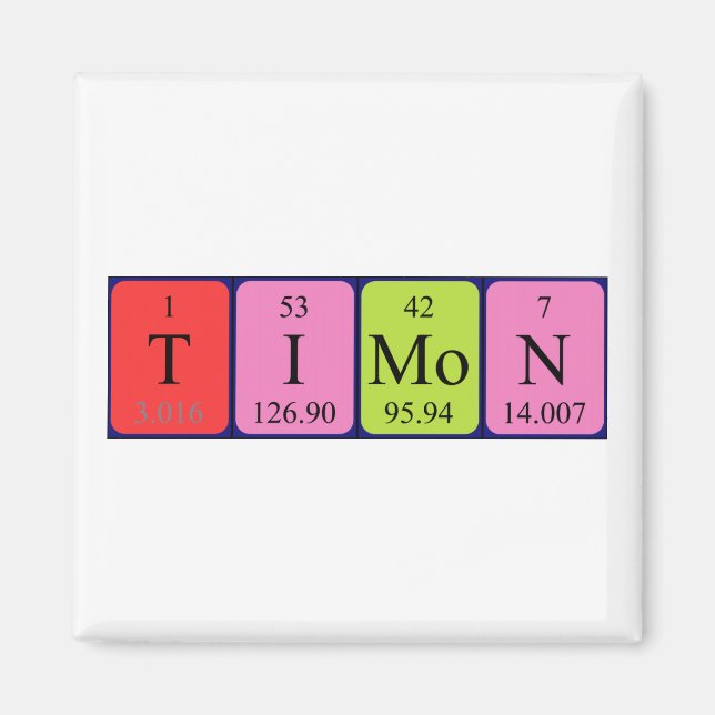 Timon periodic table name magnet (Front)