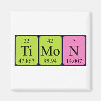 Timon periodic table name magnet