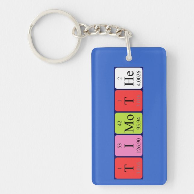 Timothe periodic table name keyring (Front)