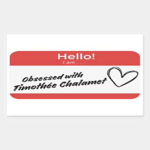 timothée chalamet nametag sticker