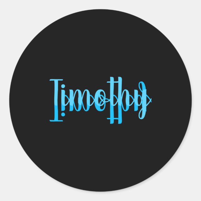 Timothy  classic round sticker (Front)