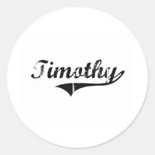 Timothy Classic Style Name Round Sticker