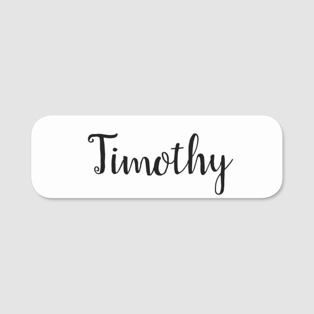 Timothy Name,  Name Tag (Front)