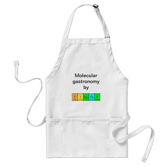 Timothy periodic table name apron (Front)
