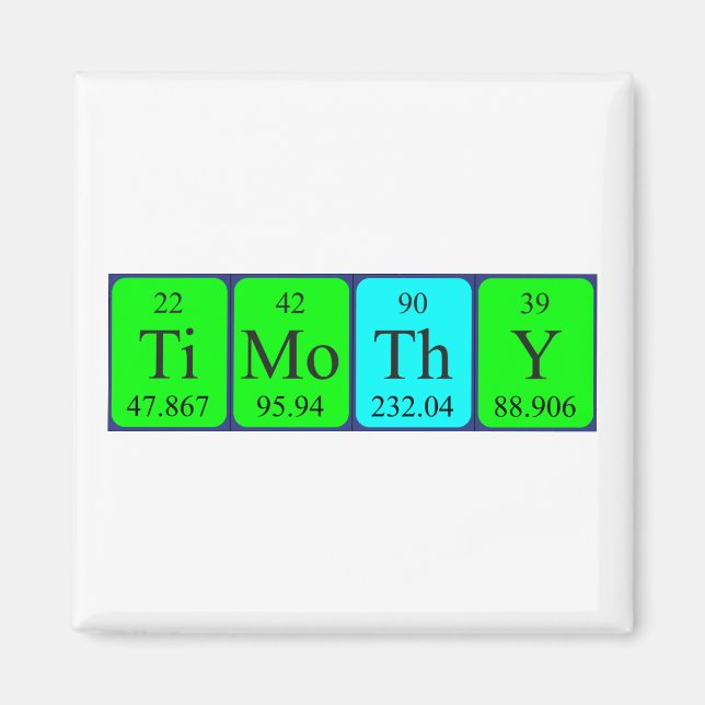 Timothy periodic table name magnet (Front)