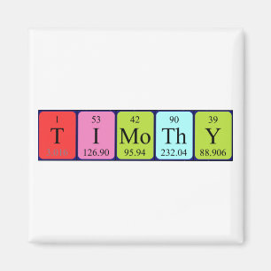 Timothy periodic table name magnet