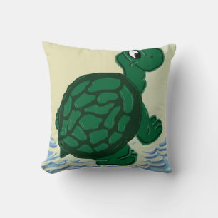Timothy the Turtle Throw Pillow