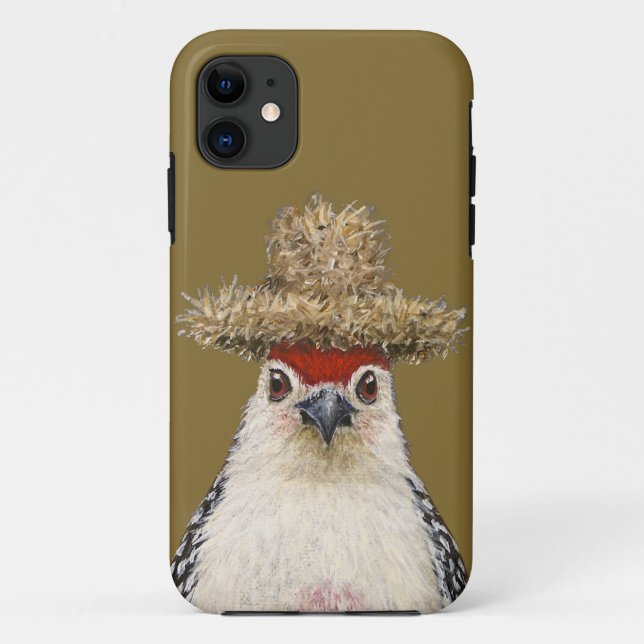 Timothy the woodpecker iPhone 11 tough case (Back)