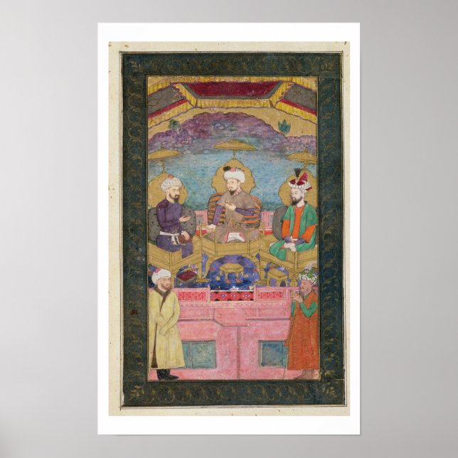 Timur (1336-1405), Babur (1483-1530, r.1526-30) an Poster (Front)