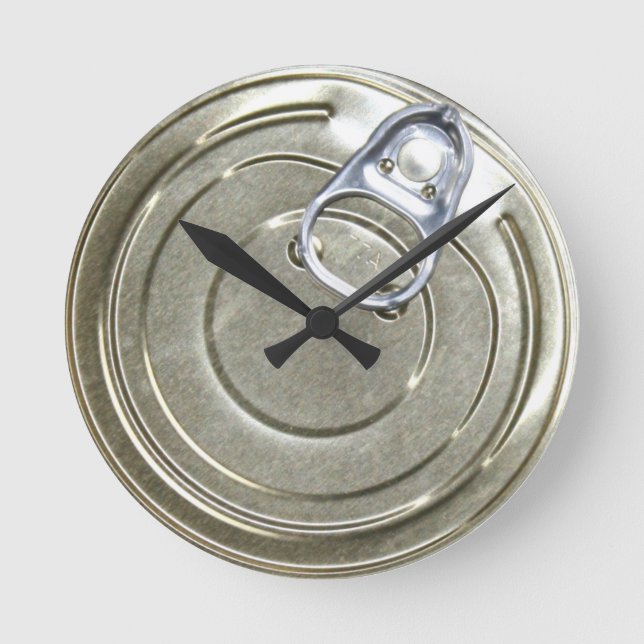 Tin Can Lid Novelty Round Clock (Front)