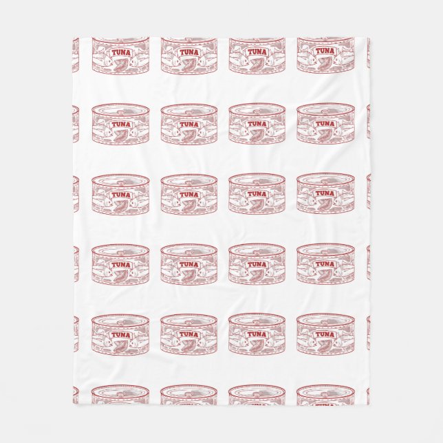 Tin can of tuna fleece blanket (Front)