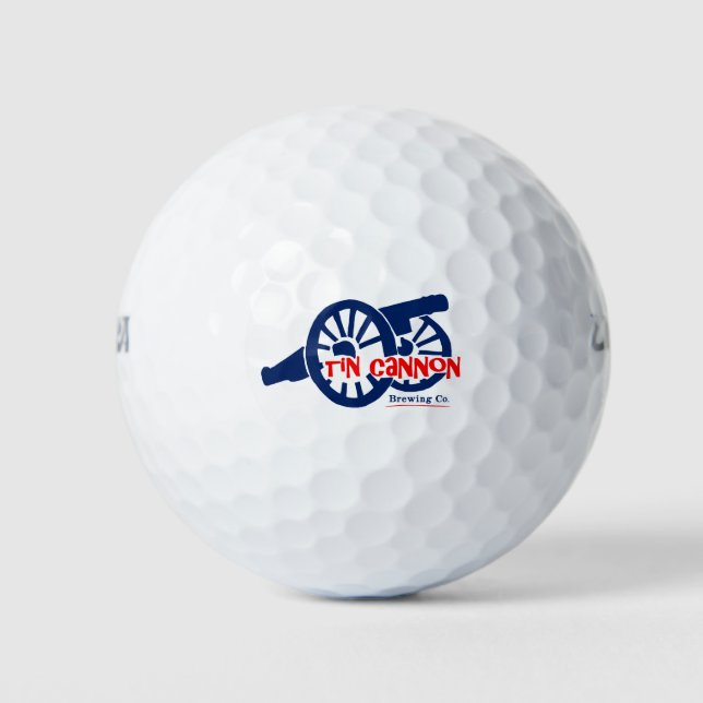 Tin Cannon logo golf ball (Front)