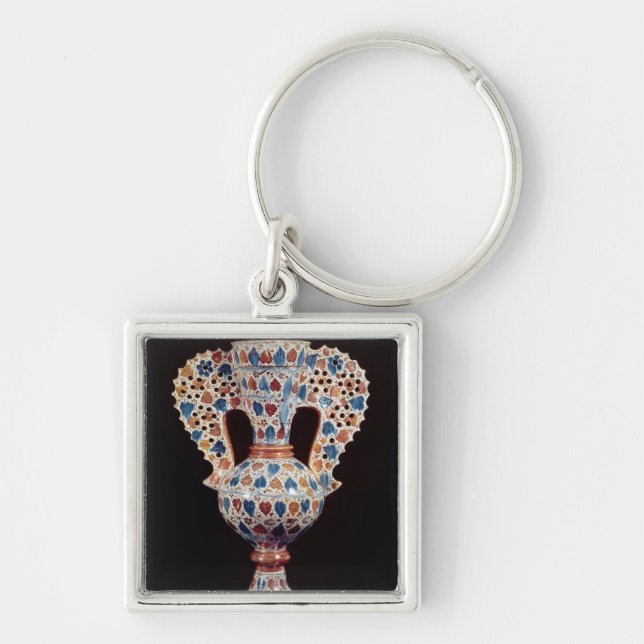 Tin-glazed vase with lustre decoration keychain (Front)