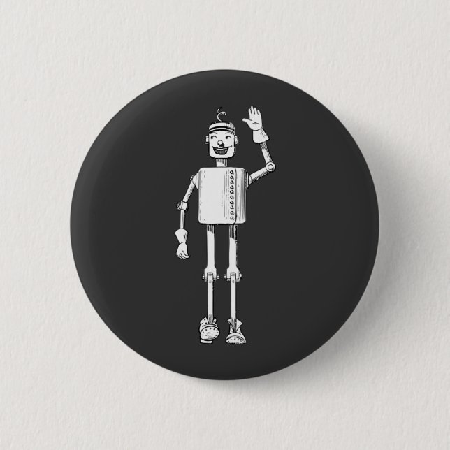 Tin Man 2 Inch Round Button (Front)