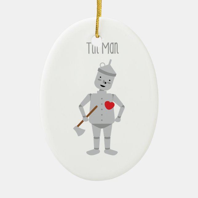 Tin Man Ceramic Ornament (Front)