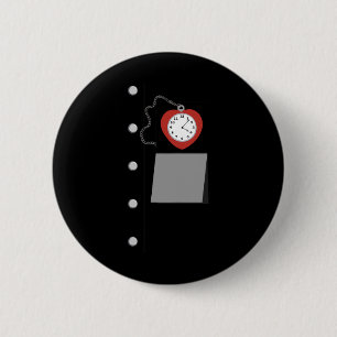 Tin Man Costume Halloween Wizard Of Oz Tinman Vint 2 Inch Round Button