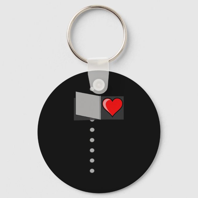 Tin Man Heart Halloween Wizard Of Oz Tin Man Costu Keychain (Front)