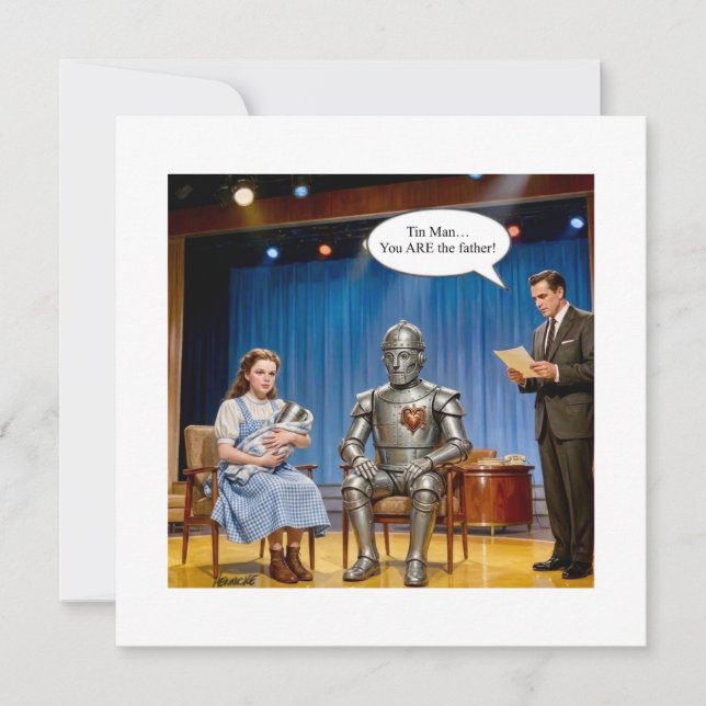 Tin Man you are the father  Invitation (Front)