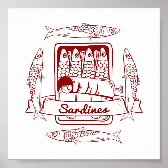 Tin of sardines poster (Front)