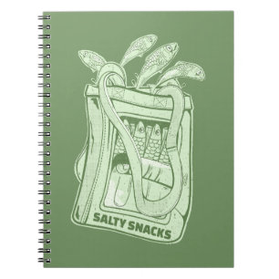 Tin of sardines salty snack notebook