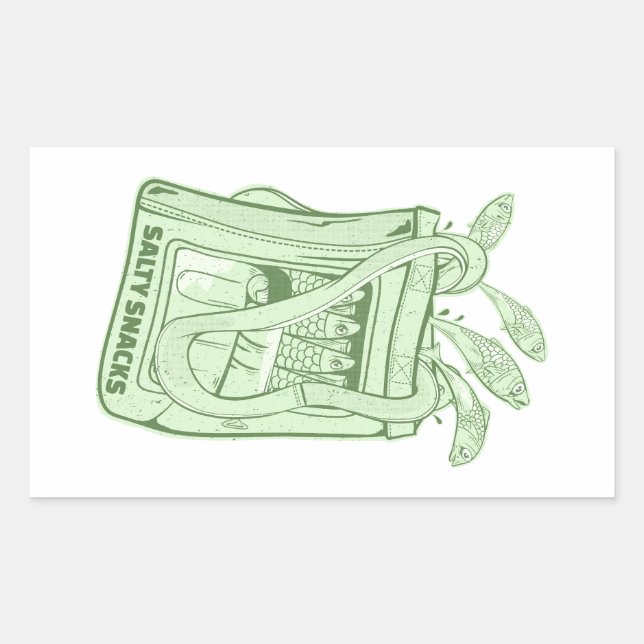 Tin of sardines salty snack sticker (Front)