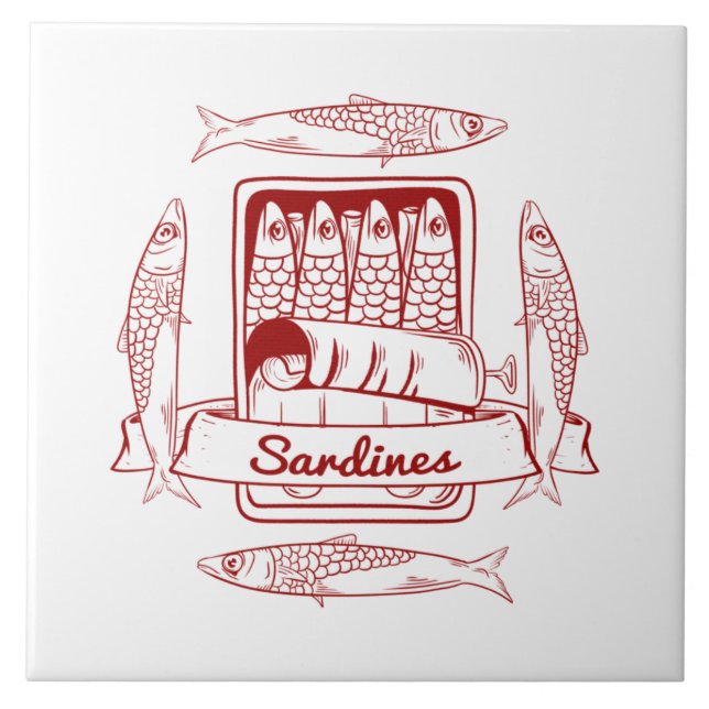 Tin of sardines tile (Front)